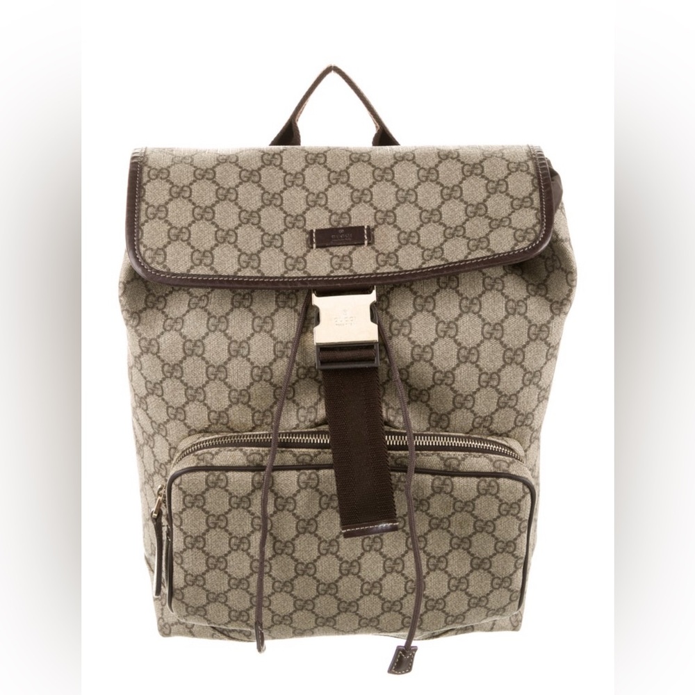 Gucci Medium GG Supreme Canvas Backpack